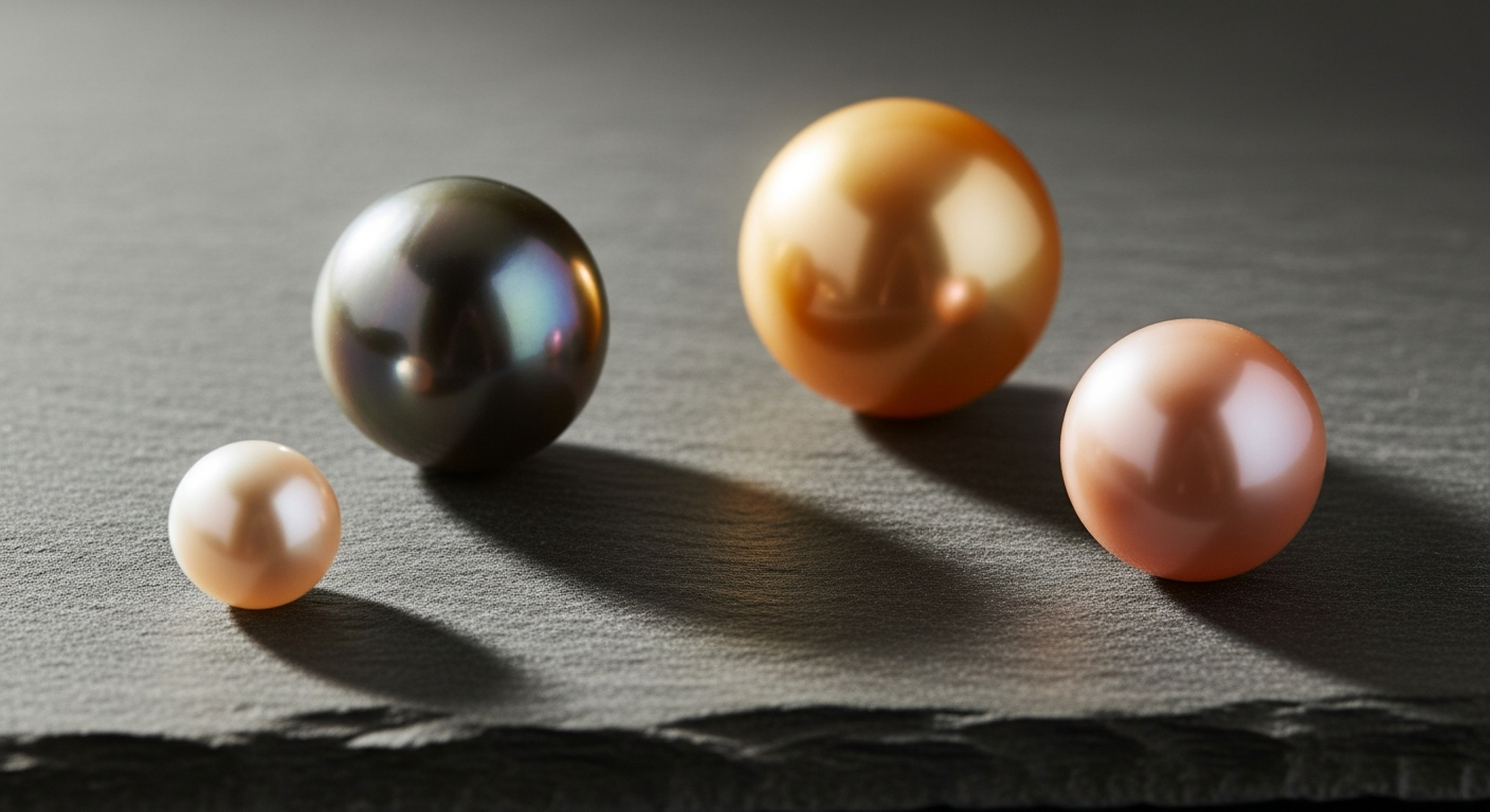 The 4 types of cultured pearls: Akoya, Tahitian, South Sea and freshwater